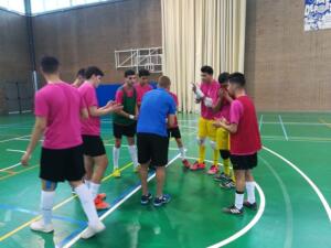 Juanjo Garcés, haciendo piña con sus jugadores