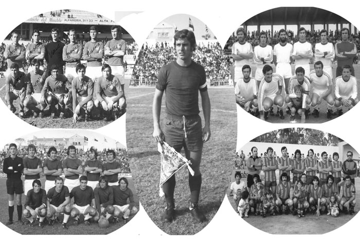 Algarte jugó en diversos equipos y fue el capitán del Melilla C.F.