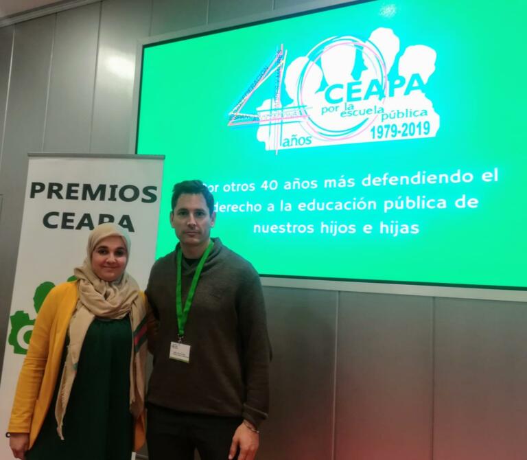 La Vocal de FAMPA Melilla, Cristina González y el Presidente de la entidad, José Luis Villena