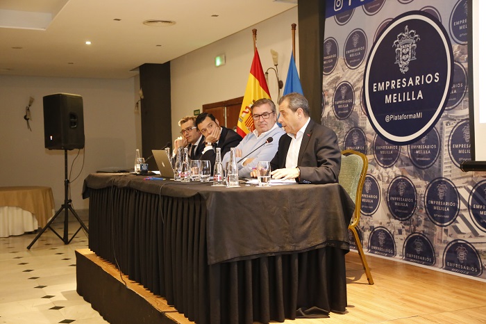 La Plataforma de Empresarios en su presentación en el Melilla Puerto a principios de marzo