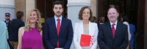 La comitiva socialista que visitó el barrio del Real