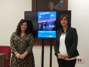 La consejera de Cultura, Fadela Mohatar, y la directora Alejandra Nogales