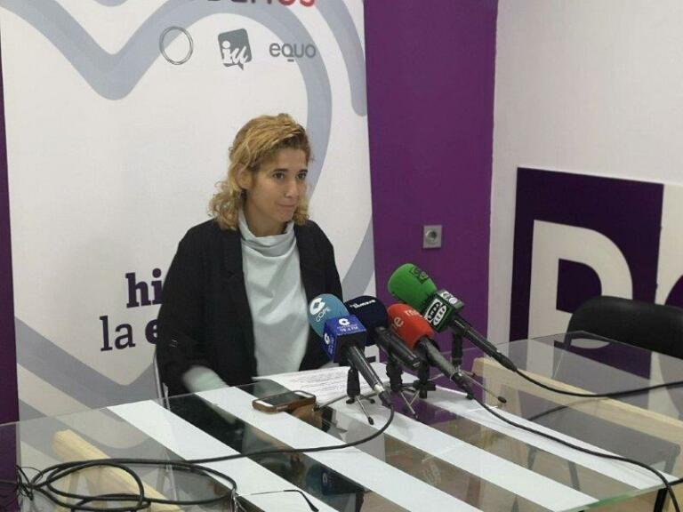 La candidata de Unidas Podemos al Congreso de los Diputados, Gema Aguilar