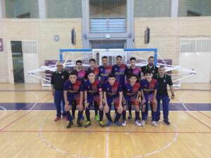 Foto de formación de la expedición azulgrana, en el partido frente al Córdoba CF Stilo Textil