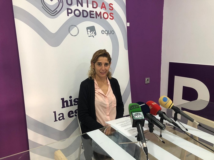 La candidata de Unidas Podemos al Congreso de los Diputados por Melilla, Gema Aguilar