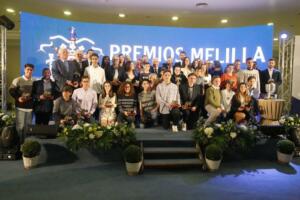 Foto de familia de todos los premiados en la gala Melilla Deporte 2018