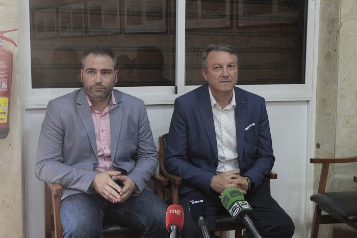Francisco Sánchez, secretario de Acción Sindical en Melilla, y Chema García, secretario general de Jupol