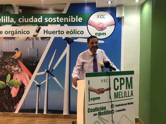 El candidato al Congreso de los Diputados por Coalición por Melilla (CpM), Mustafa Aberchán