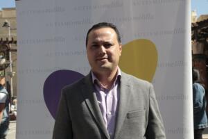 El director territorial de INGESA, Omar Haouari, en el acto de ayer de Autismo Melilla