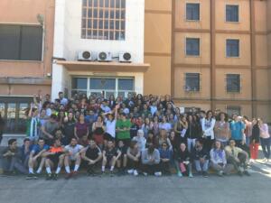 Concentración de alumnos y profesores hace unos días