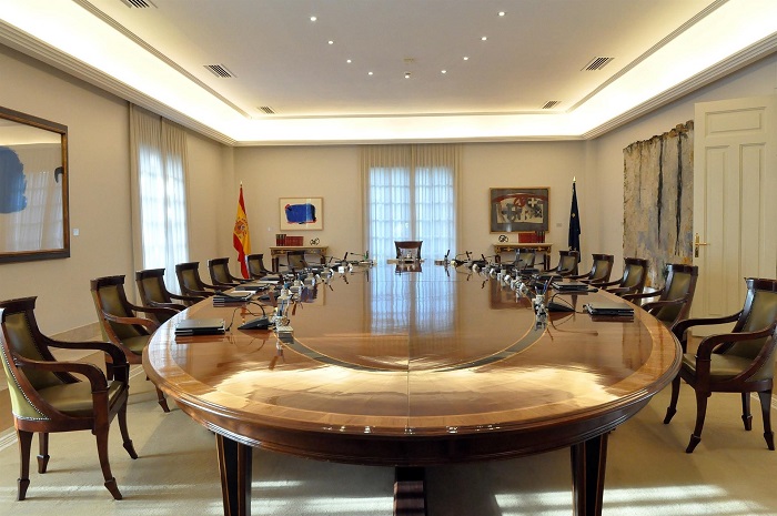 Sala en la que se celebran las reuniones del Consejo de Ministros