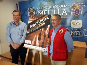El consejero, Antonio Miranda, acompañado de Enrique Roldán, directivo de Cruz Roja en Melilla