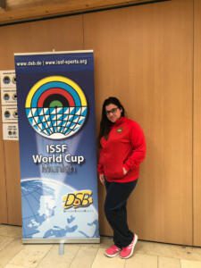 Cristina Muñoz, durante su desplazamiento a tierras alemanas