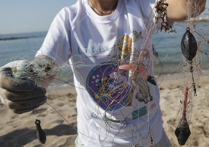 Imagen de residuos marinos que se encontraron en uno de los puntos costeros