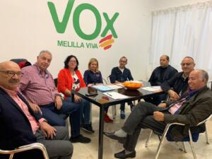 Los dirigentes de VOX en Melilla