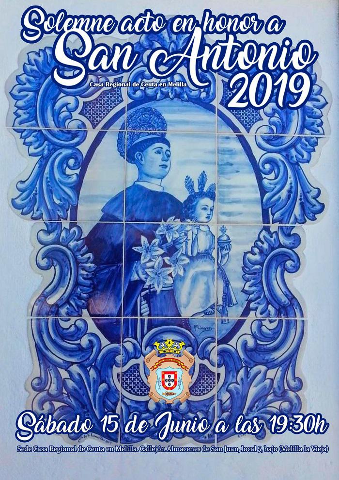 La Casa regional de Ceuta en Melilla presentó en su sede social el nuevo cartel que anunciará los solemnes actos de San Antonio