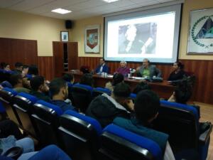 En la mesa, José Andrés Ruiz, Eduardo Soler, Juan Rivero y Raquel Castillo