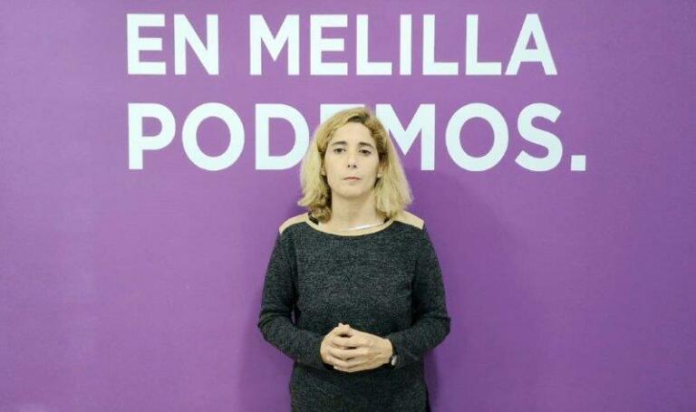 La secretaria general de Unidas Podemos Melilla, Gema Aguilar