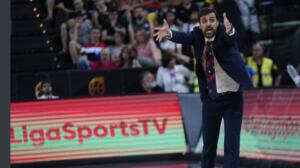 Alejandro Alcoba, durante el encuentro de semifinales ante el RETAbet Bilbao