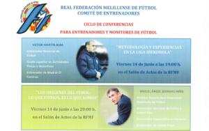 Víctor Martín y Miguel Ángel Serrano expondrán sus ponencias para los entrenadores y los monitores de fútbol de Melilla