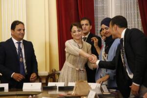 Dunia Almansouri tras ser proclamada como vicepresidenta Primera del Gobierno