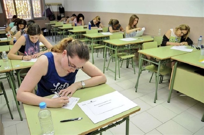 Imagen de uno de los exámenes al Cuerpo de Maestros de Melilla