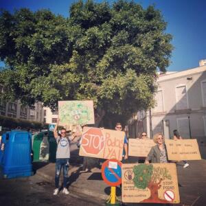 Algunos melillenses de ‘Rebelión por el Clima Melilla’ se quejaron de las podas