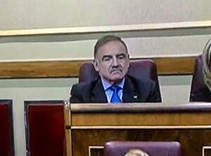 Fernando Gutiérrez Díaz de Otazu en su escaño como diputado del PP por Melilla