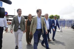 Pablo Casado y Teodoro García Egea, en una de sus visitas a Melilla
