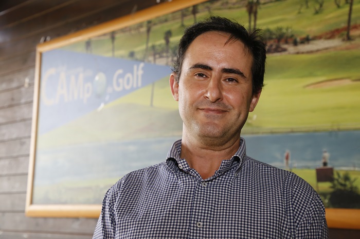 El nuevo viceconsejero de Deportes de la Ciudad Autónoma de Melilla, en su visita al Campo de Golf