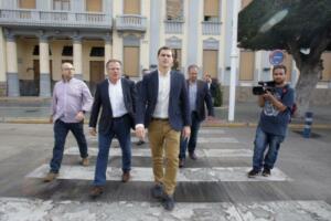 De Castro, junto a Albert Rivera en su única visita a Melilla