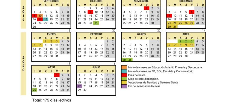 Ayer se publicó el calendario oficial para el curso 2019-2020 de los distintos centros escolares, en todas las etapas no universitarias de la Ciudad de Melilla