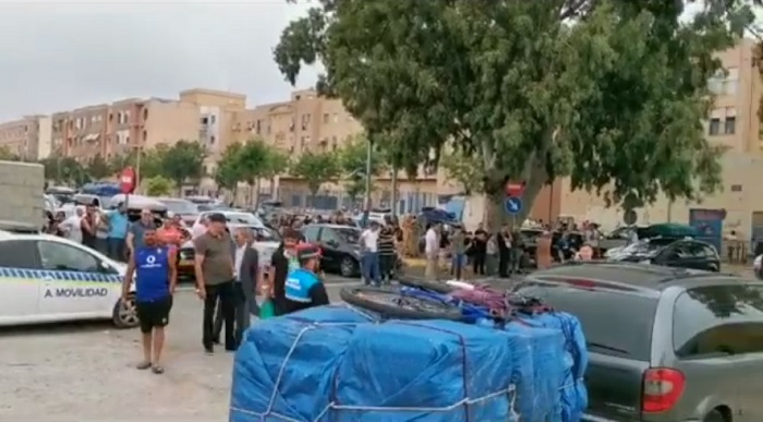 Imagen de un vídeo en la frontera de Adelante Melilla