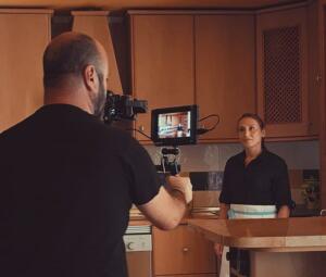 Imagen de cómo se rodó el cortometraje ‘¿Me perdonas?’ del melillense Cucho Capilla