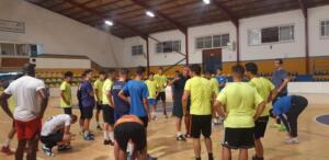 Imagen del primer día de la pretemporada del conjunto melillense, con Pablo Torres al frente del equipo