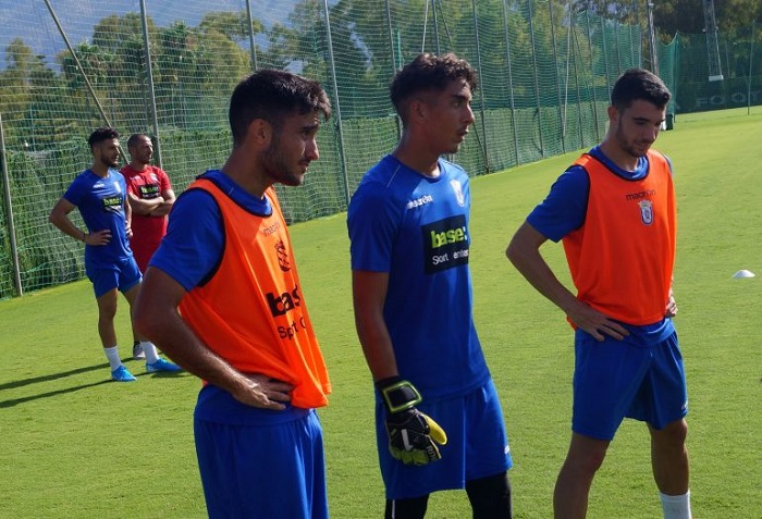 Ricardo de Miguel, Ayman y Fran Bueno, futbolistas de la U.D. Melilla