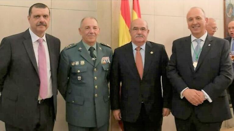 Félix González, Fernando Santafé, Alfredo González y Jesús Núñez, en la presentación en Madrid