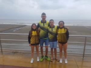 Paula Jiménez Vega, Alberto Atienza Carricondo, Javier Montoro López y Paula Cohen Fernández, los cuatro representantes melillenses