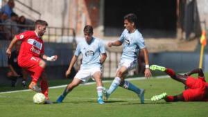 Imagen del encuentro disputado el pasado domingo entre el Celta B y el Luanco (0-2)