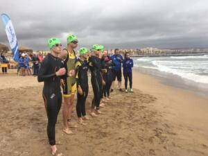 Los trialetas, en una de las competiciones de la Federación