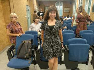 En la imagen, la activista, antropóloga y ecofeminista, Yayo Herrero, antes de la charla