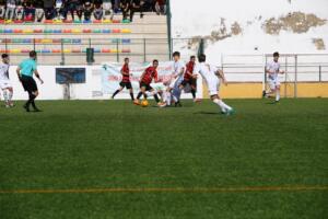 El C.F. Rusadir, en un encuentro de la temporada pasada