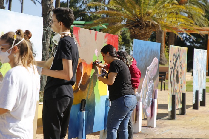 La Granja Escuela ‘Gloria Fuertes’ acogió ayer la sexta edición del concurso de graffiti