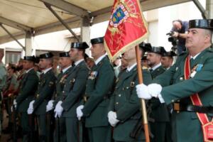 Agentes de la Guardia Civil de Melilla, en la celebración de su patrona el pasado jueves