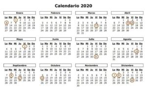 El calendario laboral de 2020, aprobado ayer por el Consejo de Gobierno