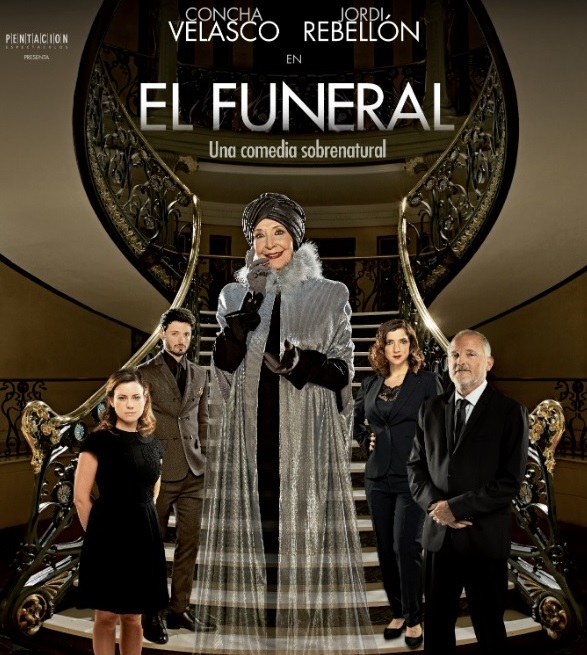 Cartel de la representación teatral, ‘El Funeral’, en la que actúa la actriz Concha Velasco