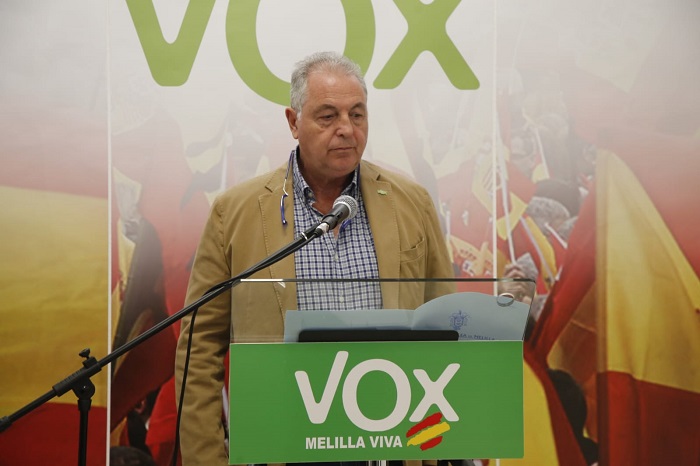 El presidente de Vox en Melilla, Jesús Delgado