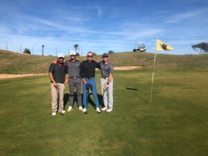 Antonio García Álvarez, David Pérez, Manuel Matas y Francisco Moreno posando juntos
