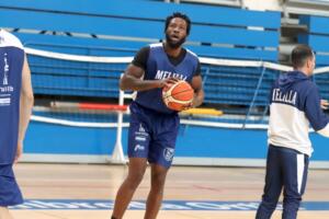 Amadou Sidibé, en la sesión matinal de ayer