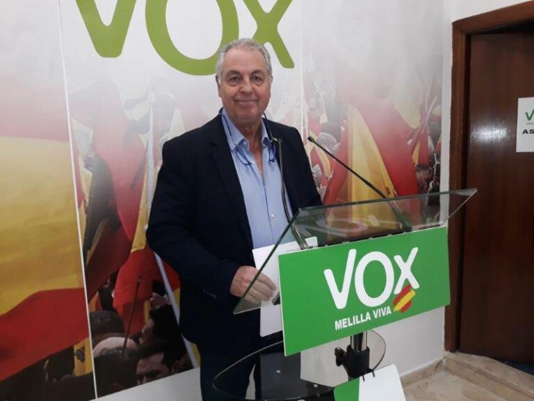 El presidente de Vox Melilla, Jesús Delgado Aboy